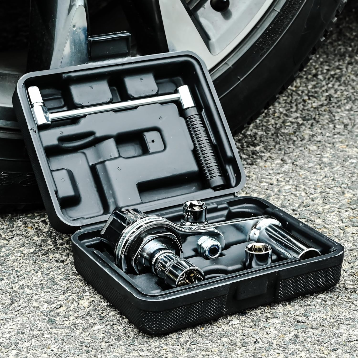 1/2&rdquo; DR Torque Multiplier Set, Lug Nut Removal Tool, 1/2 Drive Hand Lug Nut Wrench, Torque Wrench Set with 3 Sockets, Labor Saving Portable Wrench Sockets Set image number 5