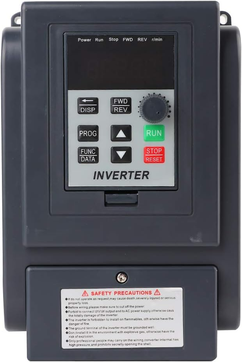 XUMIUZIY VFD 1.5KW, 1-Phase Input 3-Phase 380V VFD Motor Inverter Converter Inverter Speed Controller, Professional Variable Frequency Drive for Spindle Motor Speed Control image number 2