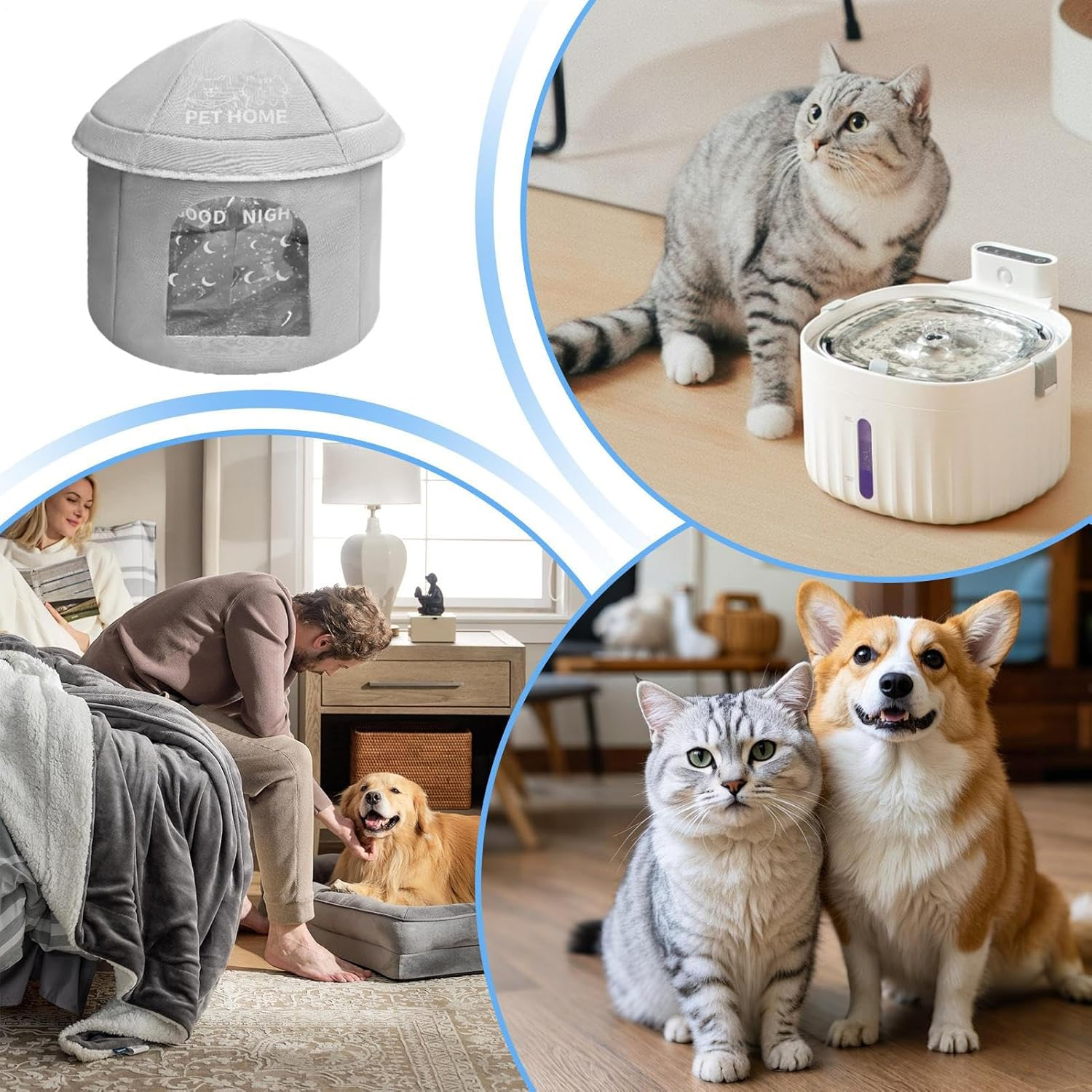 Cooling Cat House - Cooling Outdoor Insulated Feral Cat House - Shelter with Ice Pack Pet Supplies Weatherproof Beds for Medium Small Puppy Kitten Sleeping outside Indoor