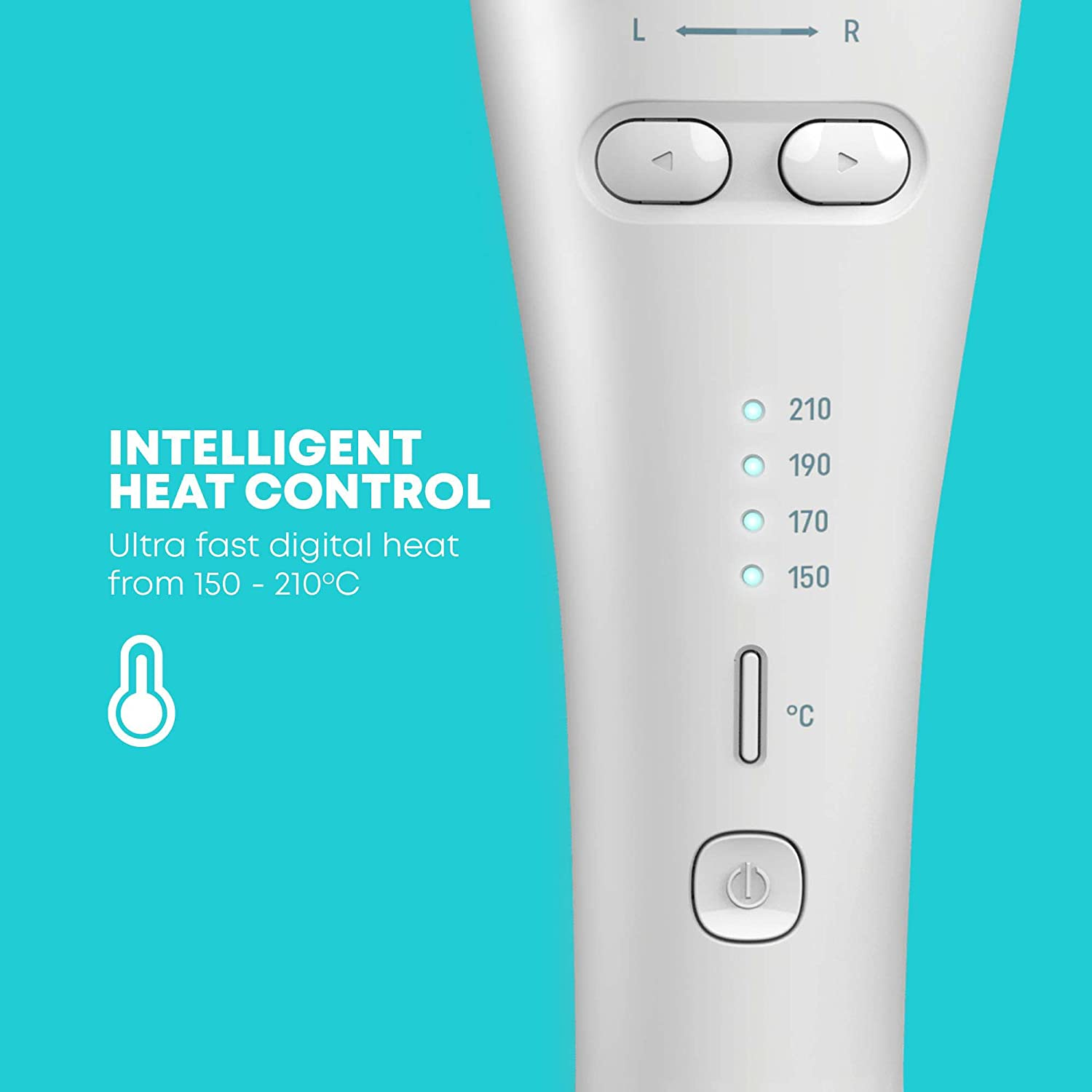 REVAMP Progloss Hollywood Curl - Automatic Rotating Hair Curler, Automatic Curling Iron for Curls & Voluminous Waves, Ceramic Ions with Nourishing Oils, Heat Protection Mat - Amazon Exclusive, White