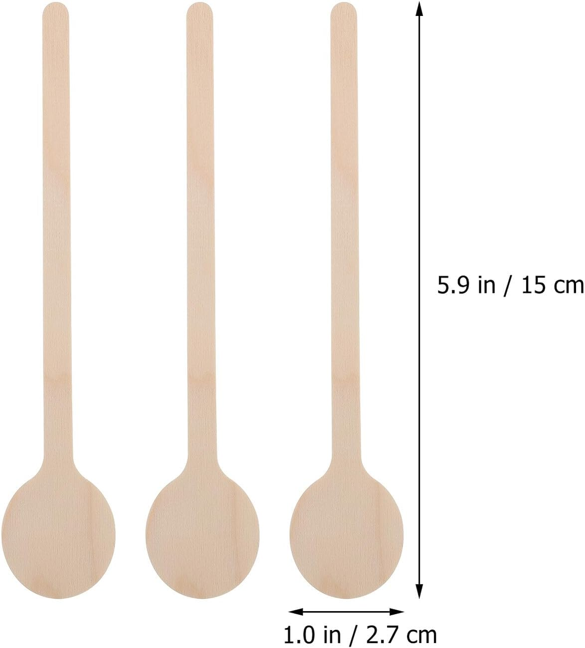 Cabilock 50Pcs Wooden Coffee Stirring Sticks Natural Wood Beverage Stirrer Mixing Rods for Home Coffee Bar and Tea Drinkers image number 3