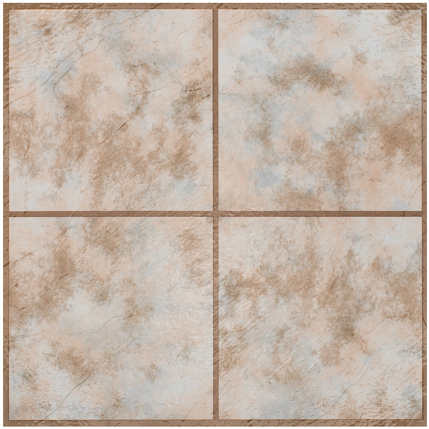 Achim Imports VFT960POVR Vinyl, 12" W X 12" L X 2Mm T, Rustic Clay, 9 Square Feet