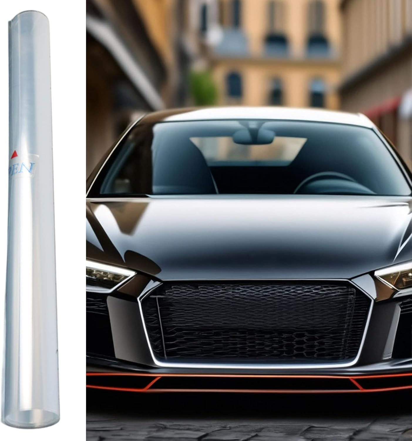 Paint Protection Film for Cars | Non-Yellowing Automotive Protection Film,19.6X78.7In High-Gloss Anti-Scratch Non-Yellowing Anti-Uv Wrap for Boat RV Exterior Care Vehicle image number 2