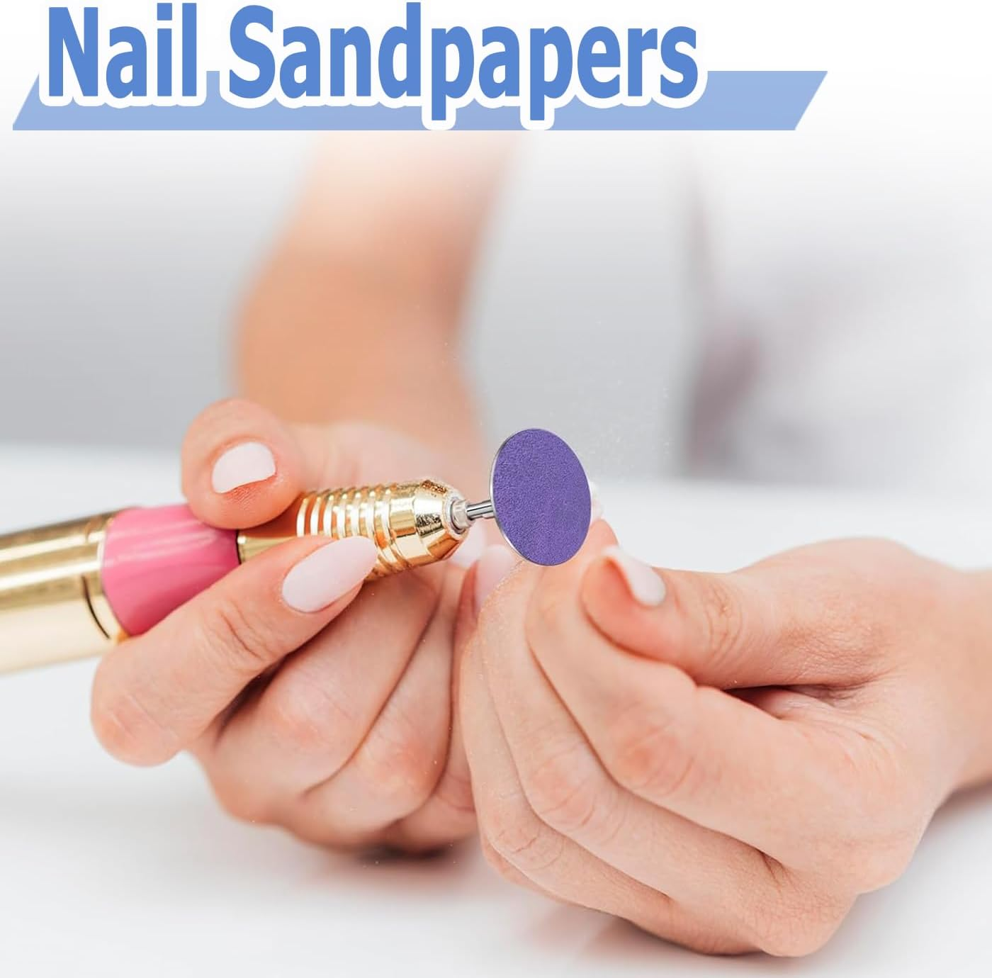 Mesee 60Pcs Sanding Paper Discs for Pedicure 25Mm Foot Grinder Sandpaper Replacement Self-Adhesive Foot File Sandpaper Disk Pad with Metal Nail Drill Bit for Manicure Pedicure Dead Skin Callus Removal