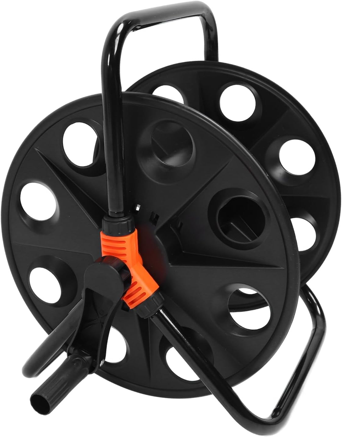 Water Hose Reel Heavy Duty Hose Reel Cart Organizer for 50M Water Hose,Portable Premium Iron and ABS Construction, Professional Garden Tool, Wall Mounted image number 5