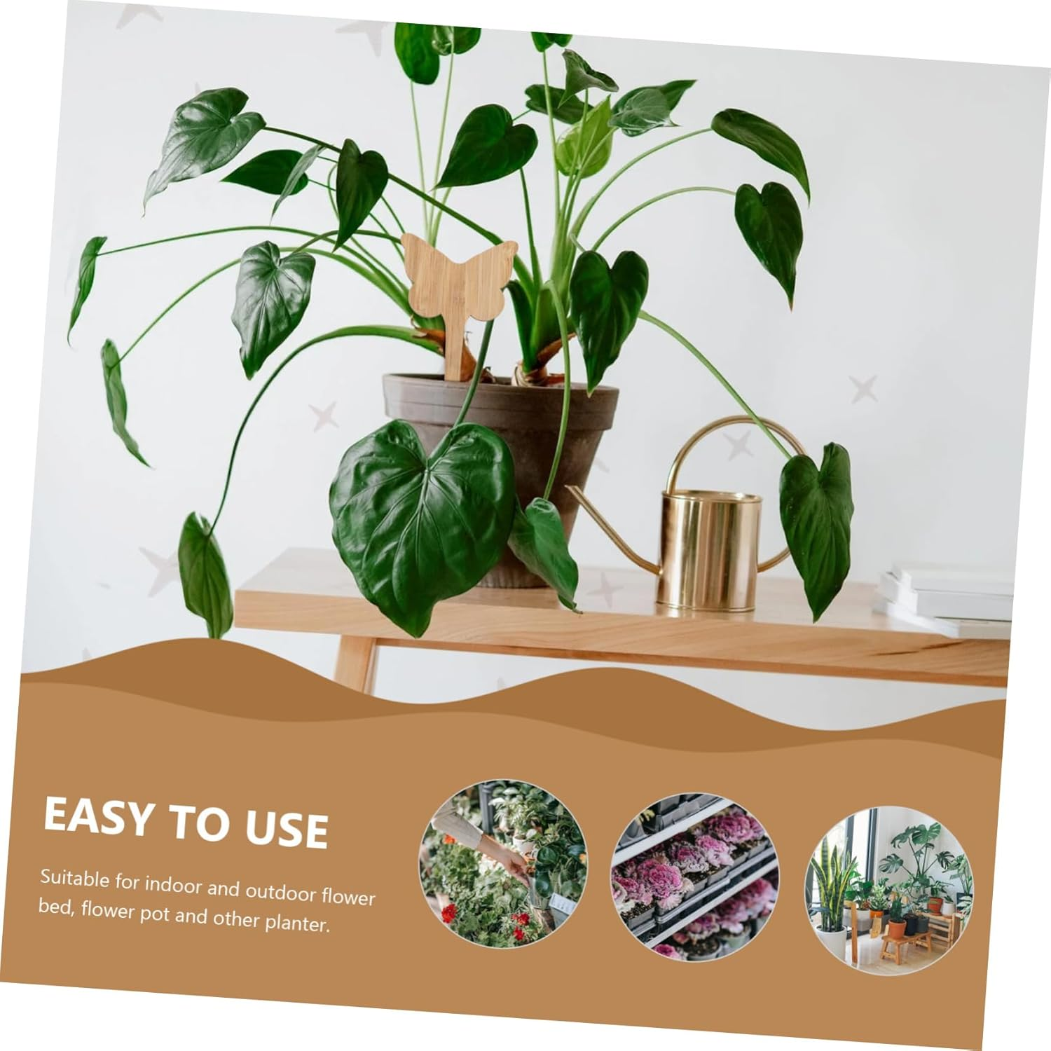 VANZACK 60Pcs Bamboo Plant Labels Double-Sided Distinguish Tags for Gardening Flower Pots and Herb Markers and Fade-Resistant Garden Supplies for Plant image number 3