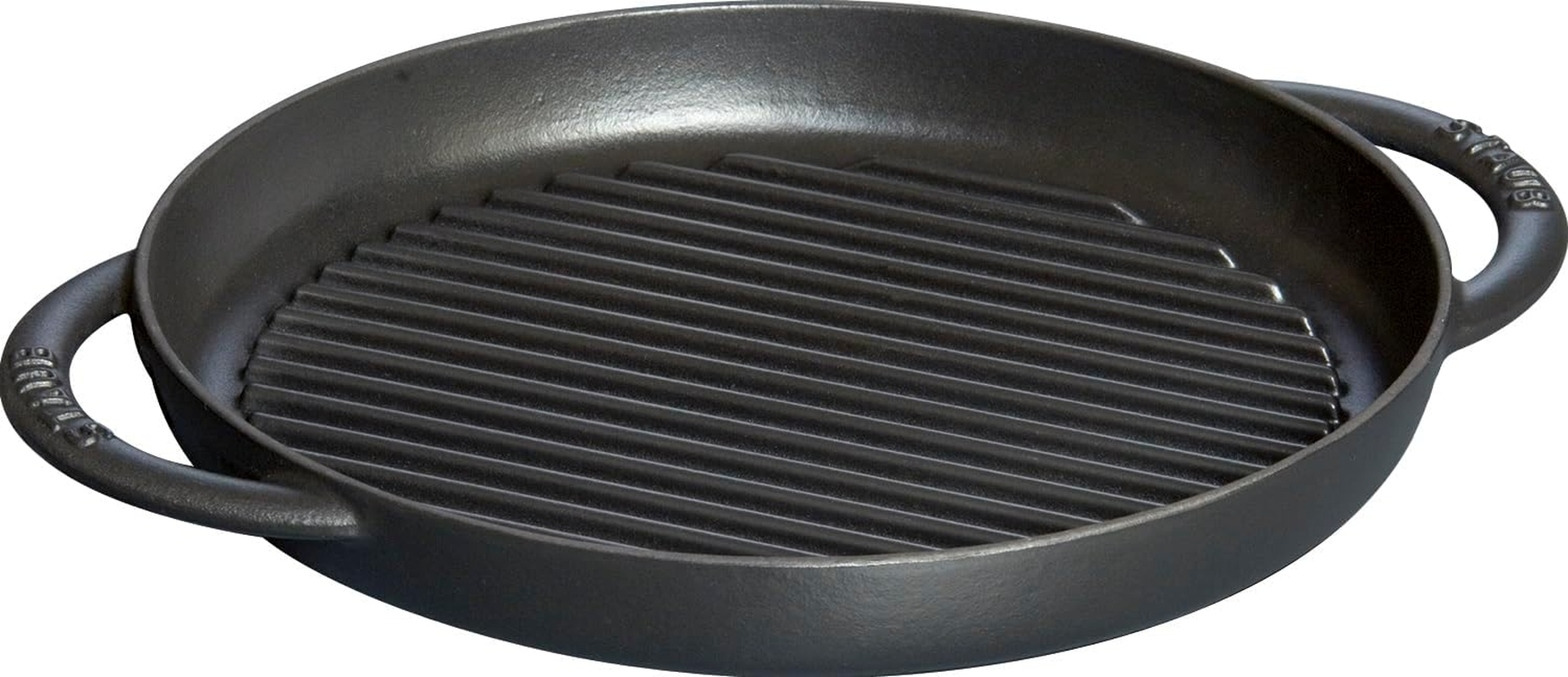 Staub 40509-377 Pure Grill round Black 10.2 Inches (26 Cm) Grill Pan, Both Handed, Cast Iron, Induction Compatible, Japanese Authentic Product image number 4