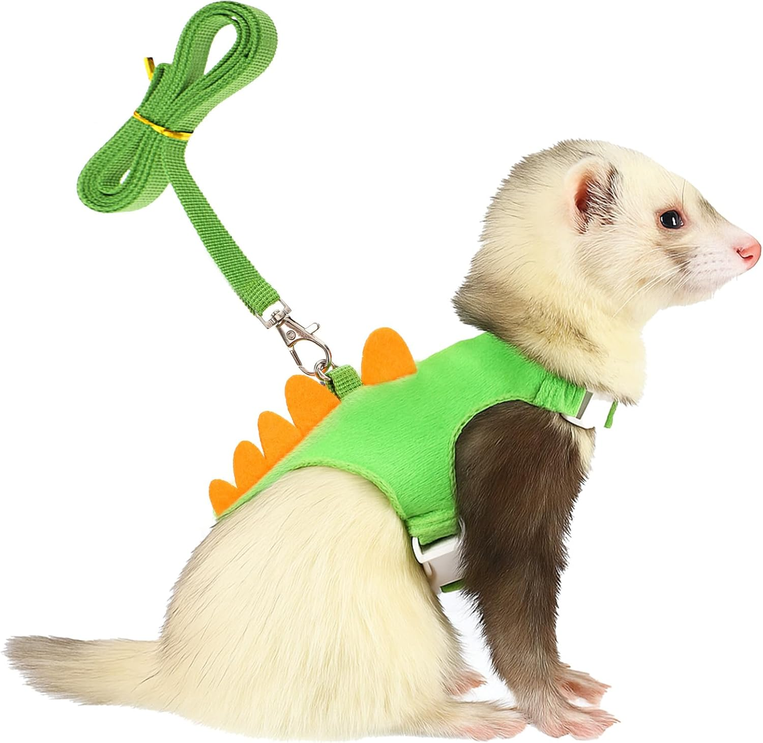 YBEATY Ferret Harness and Leash Set Small Animals Vest Harness with Safe Bell Dinosaur Shaped Leash Set for Baby Rabbit Guinea Pig Teacup Chihuahua Mouse and Other Small Pet image number 6