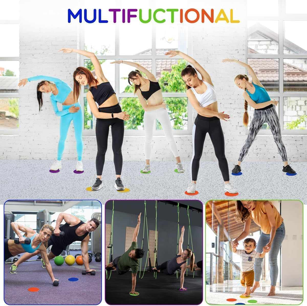 Linyongc 12Pcs Rubber Agility Markers, Flat Field Cones, Non Slip, Medium (Pack of 12), TPE, Disc, HAIR_ROLLER image number 5