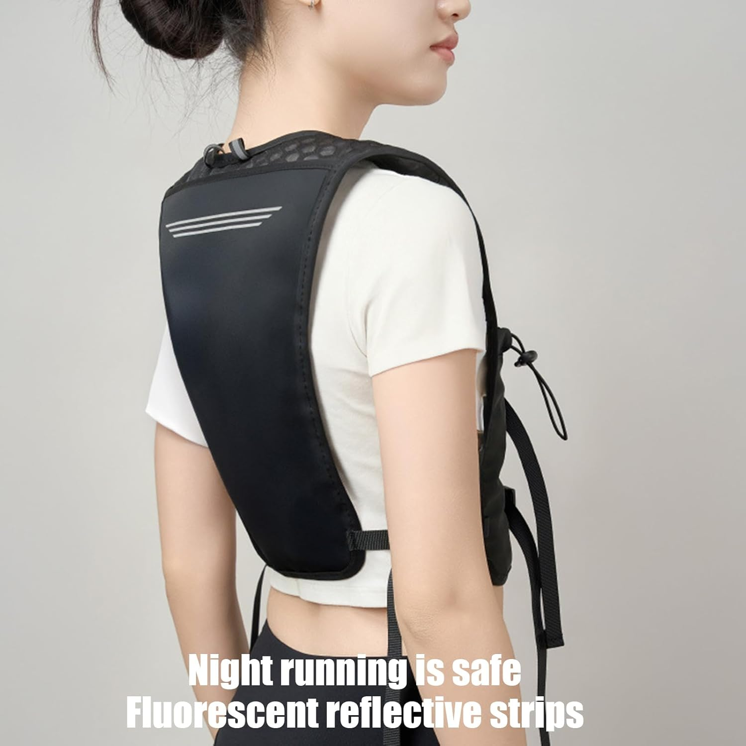 Trail Running Vest | Breathable Running Vest with Adjustable Strap,Lightweight Chest Pack Gear Non-Slip Bladder for Women Men Camping Cycling Hiking Outdoor Activities image number 6