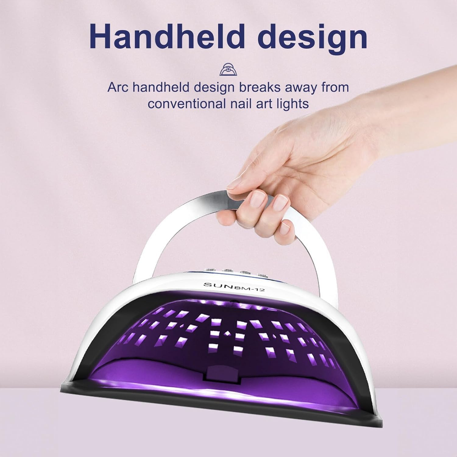 YVXUN 300W UV Nail Lamps for Gel Nails LED Polish Dryer with Phone Holder 72 Beads Nail Curing Lamp with LCD Display Auto Sensor 4 Timer Setting Detachable Nail Dryer for Beginners Home Salon Use