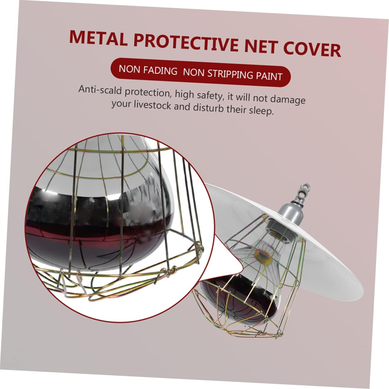 BESPORTBLE 250W Heat Light Lamp for Chicks Livestock Heating Tool Safe Warming Lamp Kit image number 5