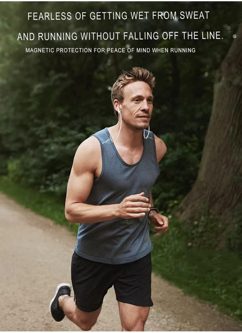 Airpods Accessories:2 Pack Ear Hooks and Magnetic Anti-Lost Neck Strap Lanyard for Airpods,Magnetic Anti-Lost Design,Lightweight,Easy to Fix. Suitable for Daily Use, Sports, Outdoor Trips. image number 4