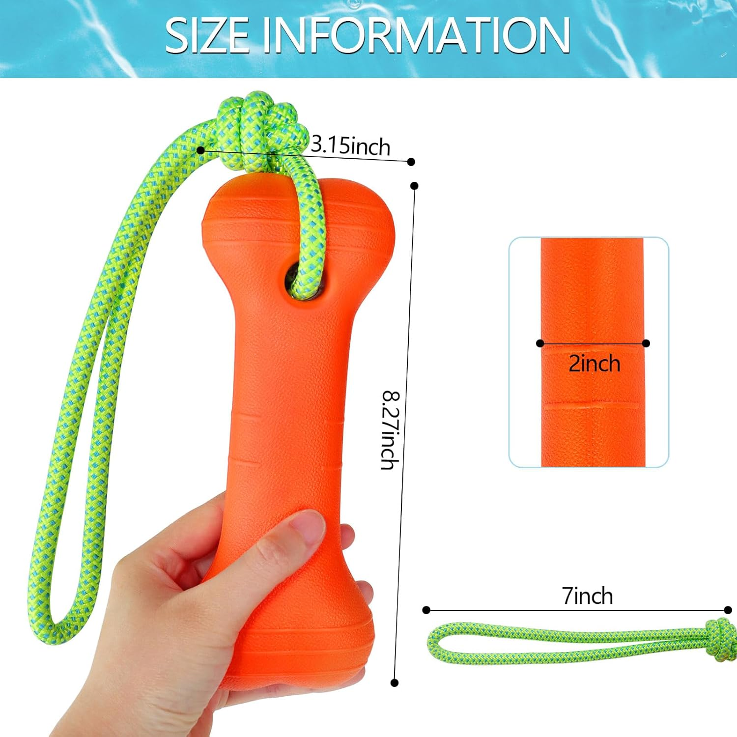 Lovelypaws 2 Pack Floating Dog Toys, Water Fetch Dog Pool Toys, Interactive Training Bumper for Dogs