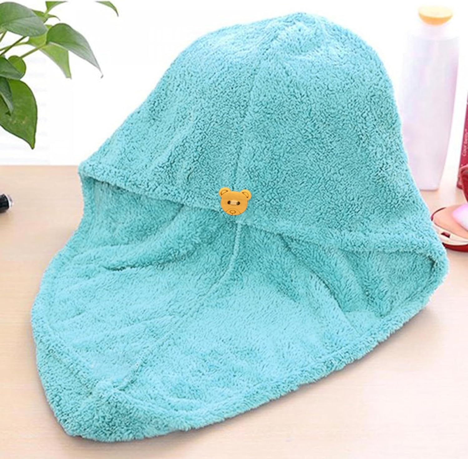 Retoo Hair Turban, Microfibre Towel Hair, Towel Turban, Microfibre Towel for Drying Hair, Head Scarf Towel for Long Hair, Quick-Drying Turban Towel 26 X 65 Cm, Blue image number 4