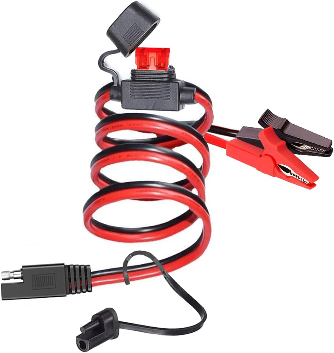 YETOR Battery Alligator Clips,10Awg Female EC5 Jump Starter Cable with Battery Clamps,Alligator Clip Clamp to EC5 Connector Extension Charging Cable for Emergency Car Jump Starter Booster.(60Cm) image number 4