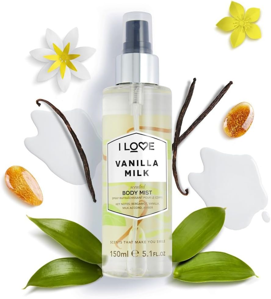 I Love Signature Vanilla Milk Long Lasting, Fast Drying, Non Sticky Body Mist for Her, Fragrance Mist for Women, Long Lasting Fragrance 5.07 Fl Oz image number 3