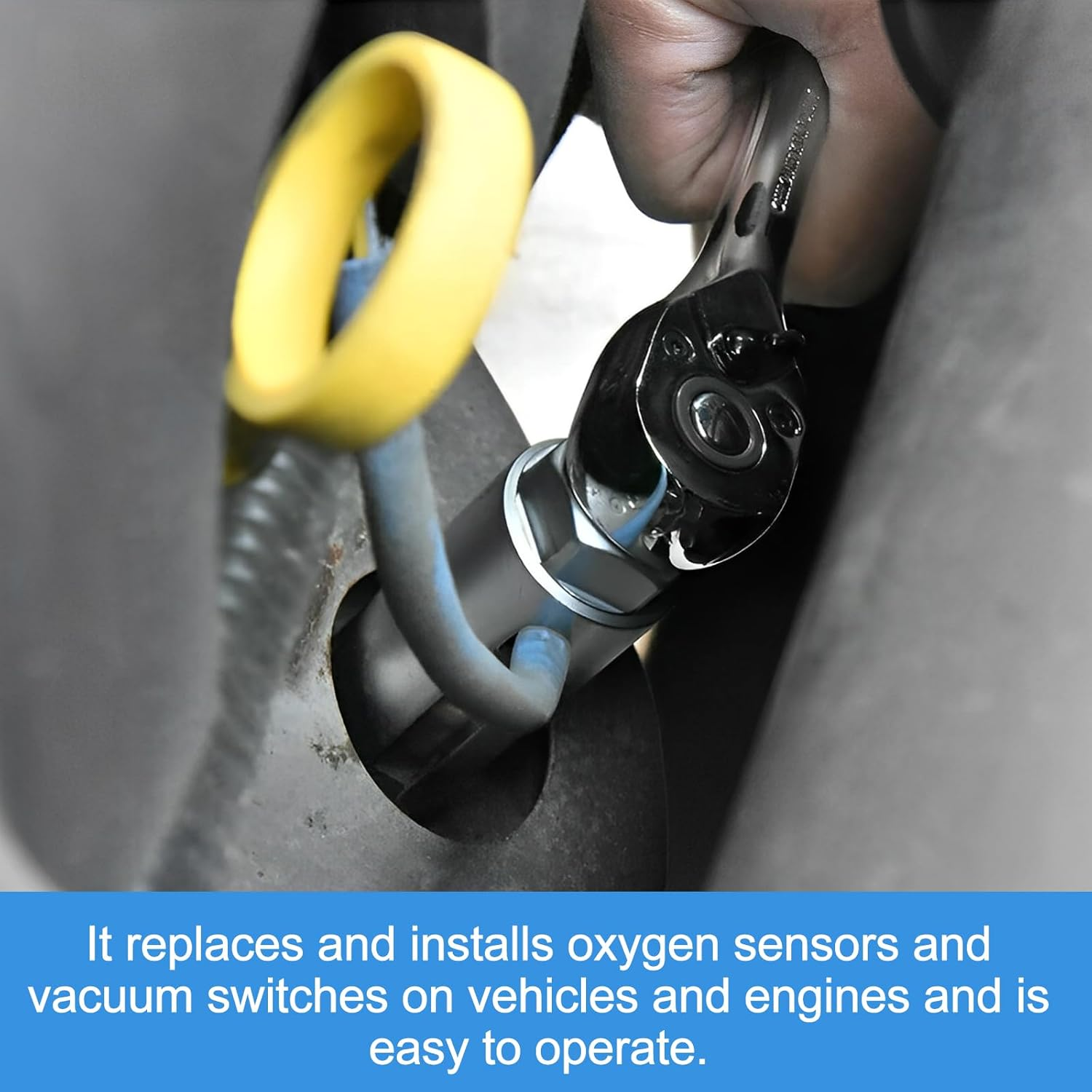 Whsunvo 5Pcs Oxygen Sensor Socket Removal Tool Metal Oxygen Sensor Socket Set Flexible Easy to Use Sleeve Set Easy to Install Removers Suitable for Car image number 1