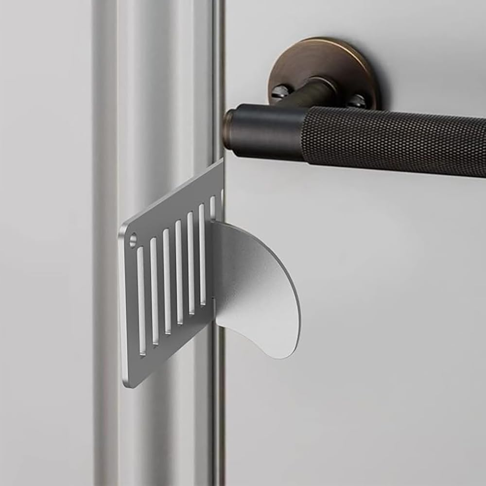 2Pcs Portable Door Lock, Stainless Steel Travel Door Lock, Security Privacy Door Locks Devices, Sturdy Punch-Free Hotel Door Lock, Heavy Duty Door Locker for Hotel School Dorm Apartment Safety image number 3