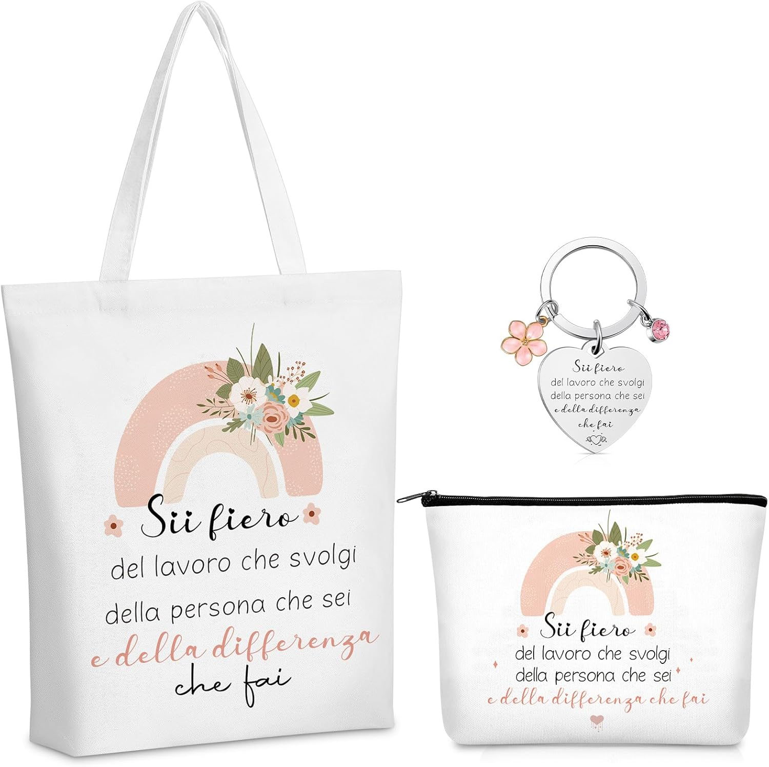 Xuniea Gift Set for Colleagues Contents Cosmetic Bag Keyring Canvas Bag image number 5