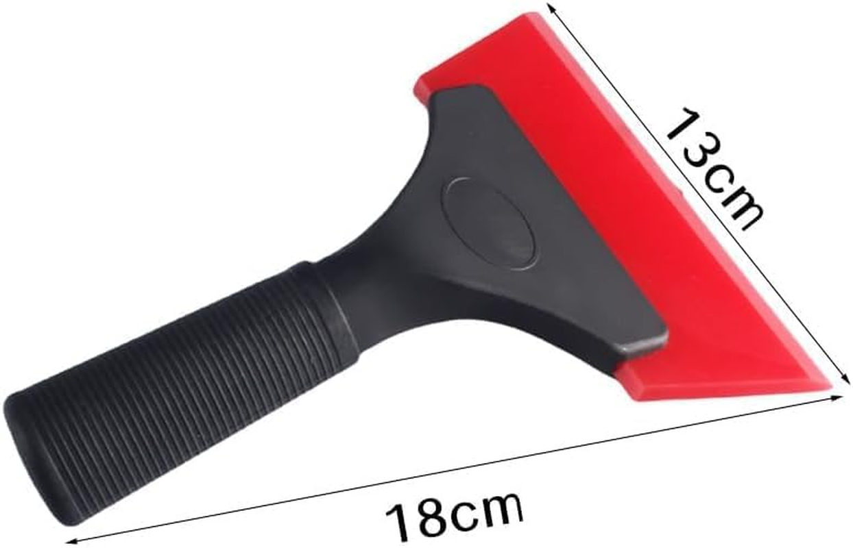 3 Pack Window Tint Squeegee, Small Squeegee with Non-Slip Handle, Car Window Tint Kit (Black+Blue+Red, 18 * 13Cm)