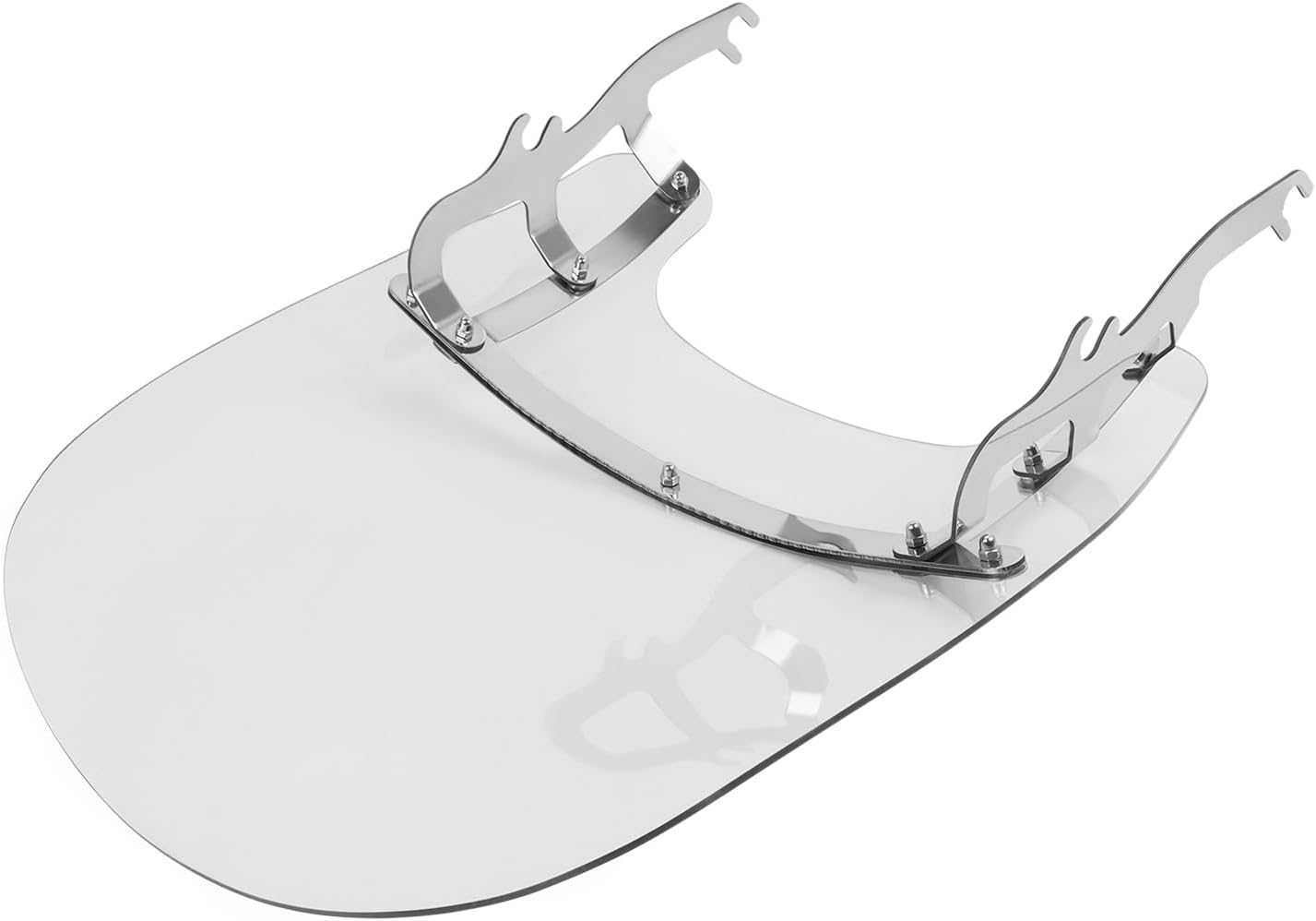 19" Motorcycle Windscreen Windshield Compatible with Harley Fat Boy FLFB FLFBS 2018-2023 PC Windscreen Double Bubble (Chrome, 19 Inch) image number 4