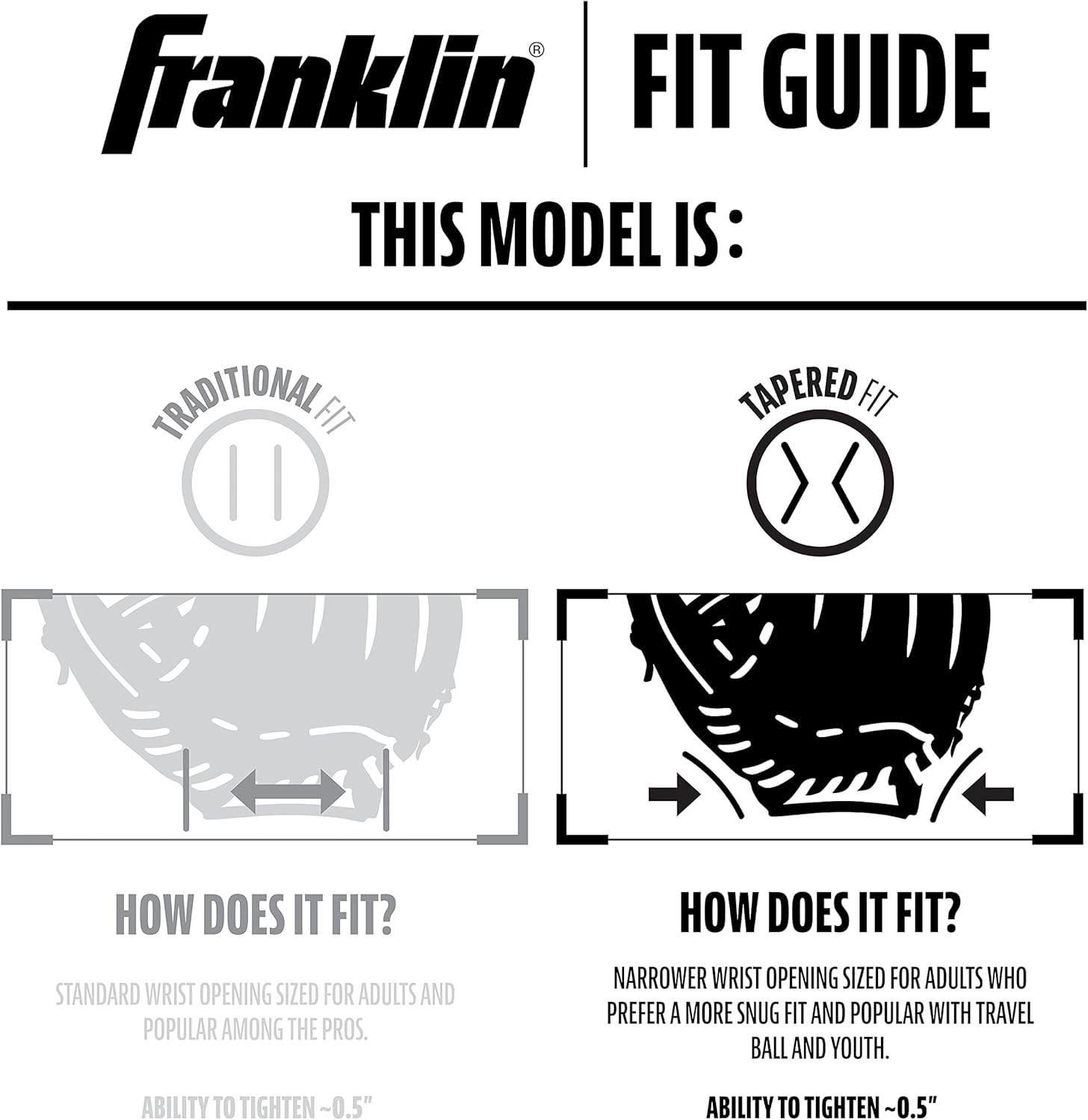 Franklin Sports CTZ5000 Baseball Fielding Gloves - Right Handed Gloves image number 2