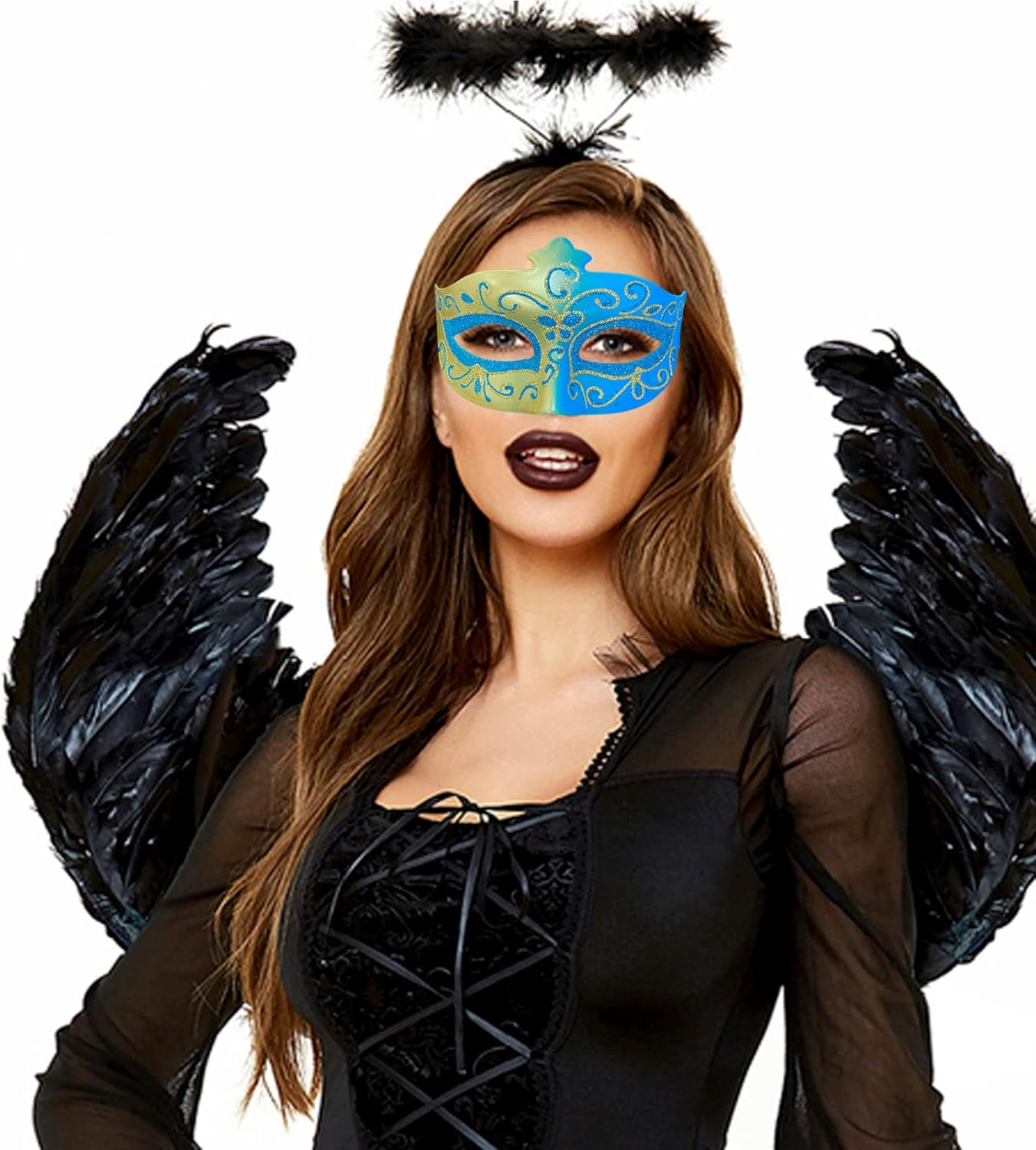 Aoozleny Male Venetian Mardi Gras Halloween Party Masks Evening Prom Mask Costume Accessory Masquerade Mask for Women