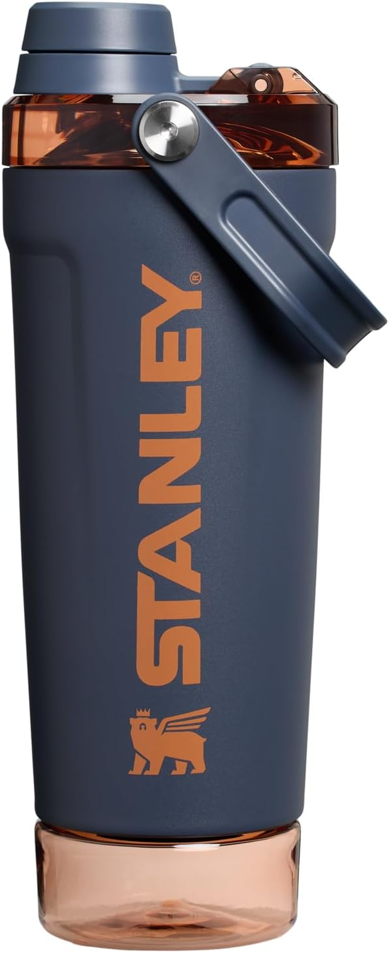 Stanley Activate Shaker Bottle 20 Oz | Leakproof Insulated Stainless Steel Shaker Cup | Base Storage and Twist on Fast Flow Lid | Protein Shakes and Pre Workout Powder | Bpa-Free | Twilight