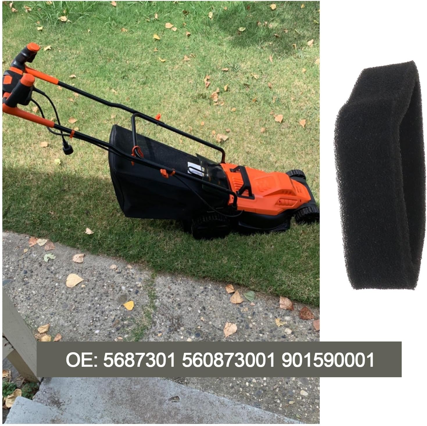 SING F LTD 4Pcs Sponge Air Filter Replacement 5687301 560873001 901590001 Compatible with Ryobi RY251PH RY254BC RY25AXB RY30020 RY30020A Foam Air Filter image number 4