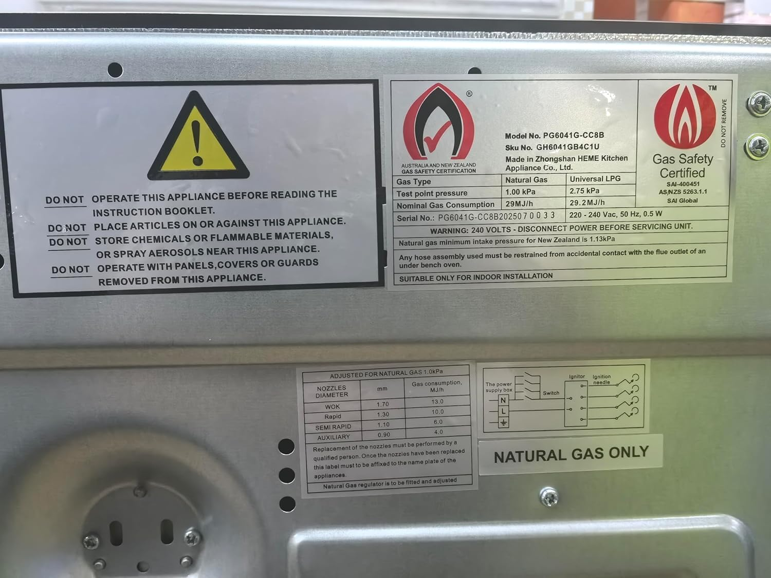 Amzgachfktch 60Cm Built-In Gas Cooktop, 4 Burner Black Tempered Glass Stove with Flame Failure Safety & Dual Fuel (NG/LPG) - for Modern Kitchen, Apartment, Caravan image number 6