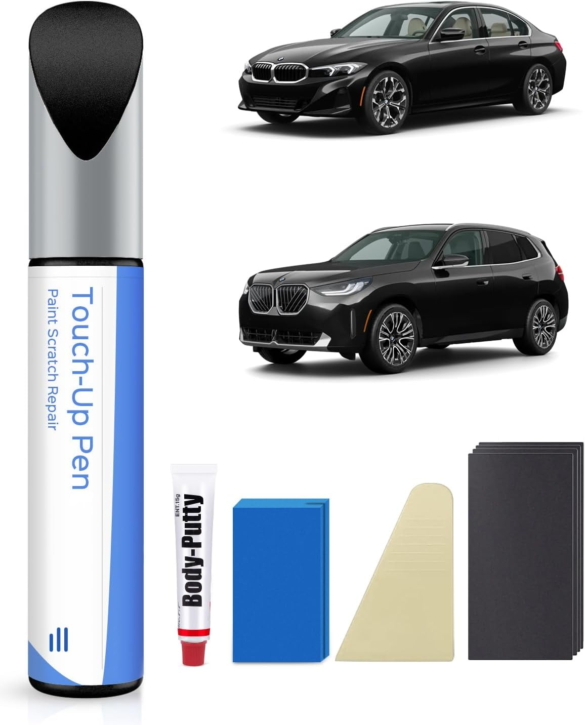 416 Carbon Black Metallic Touch up Paint Repair Kit Compatible with BMW - DIY Kit Exactly Matches Chips and Nicks