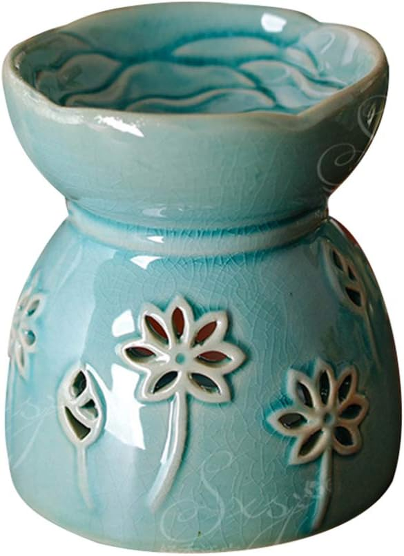 Sculpture Statue Antiques Collectables，Ceramic Tea Light Holder/Wax Melt Warmer, Great Essential Oil Burner Aromatherapy Diffuser for Living Room, Balcony, Spa Yaga Meditation,C (Color : C) image number 3