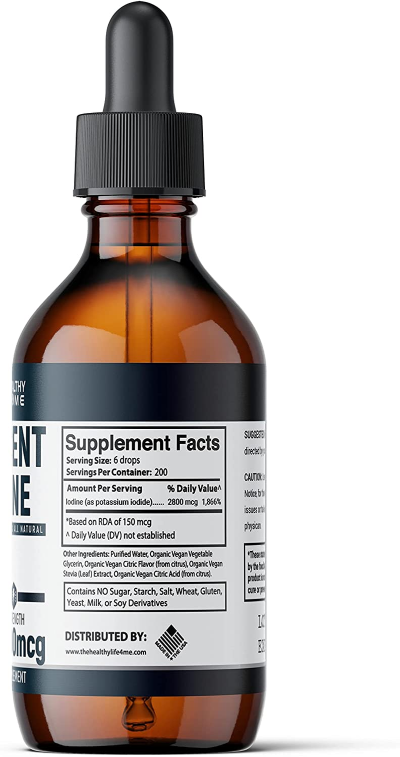 Nascent Iodine | Potassium Iodide | Iodine Supplement | 2800Mcg | Iodine Drops | Vegan | Large 2Oz, (Pack of 1) image number 6
