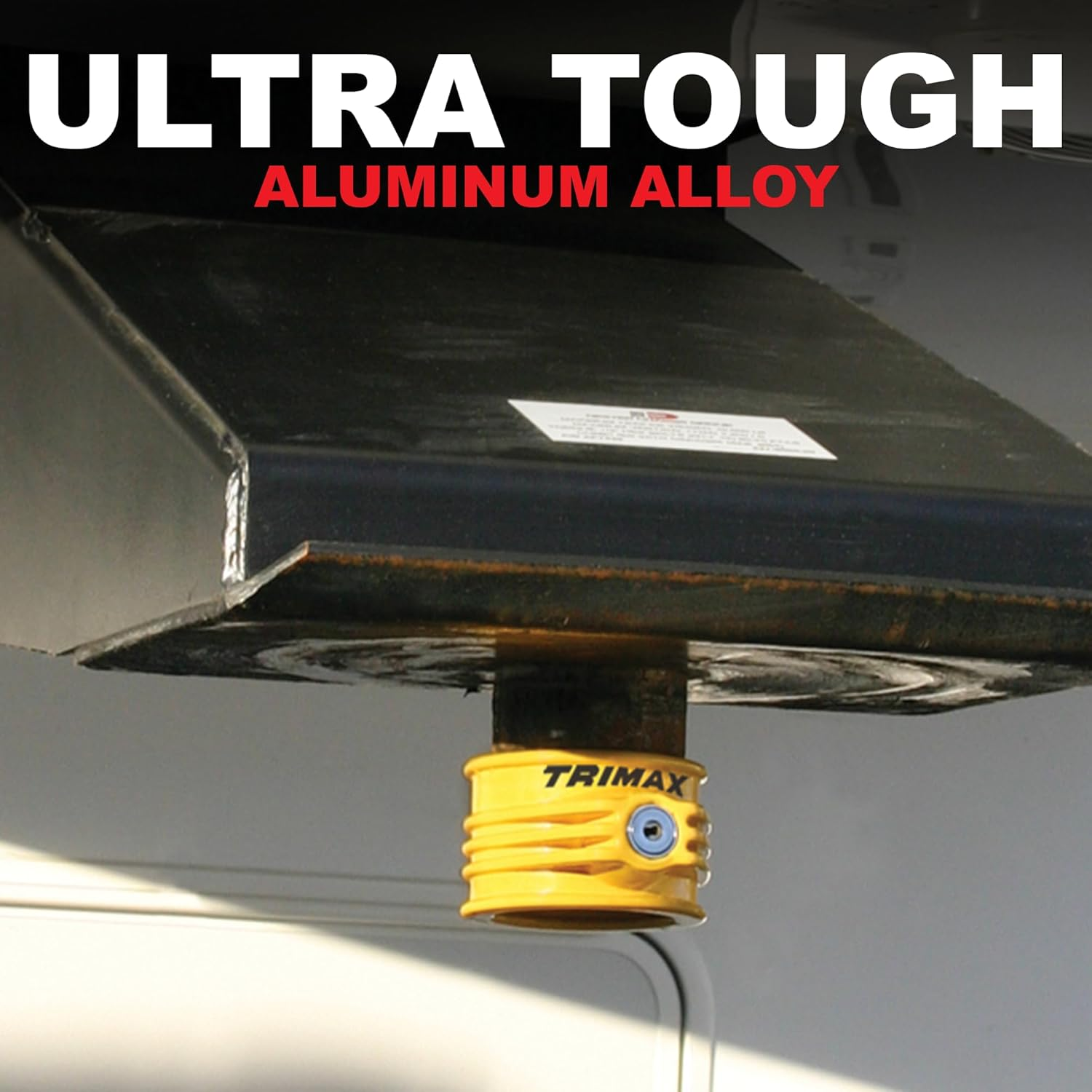 Trimax TFW60 Ultra Tough Alloy 5Th Wheel King Pin Lock, (New Improved Version), Yellow image number 3