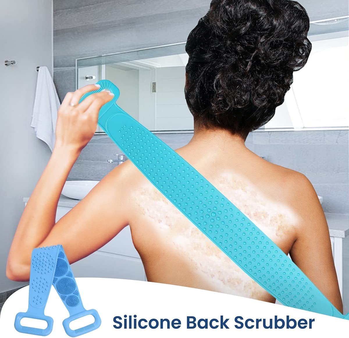 Silicon Body Scrubbers, Back Brushes for Showering, Shower Scrubber for Body, Body Scrubbers for Use in Shower, Back Cleaner for Shower for Women and Men