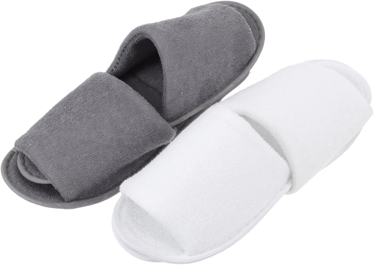 LIFKOME 2 Pairs Folding Travel Slippers - Portable Non-Slip Lightweight Soft Bottom Indoor Slippers Home Hotel Supplies for Men and Women image number 3