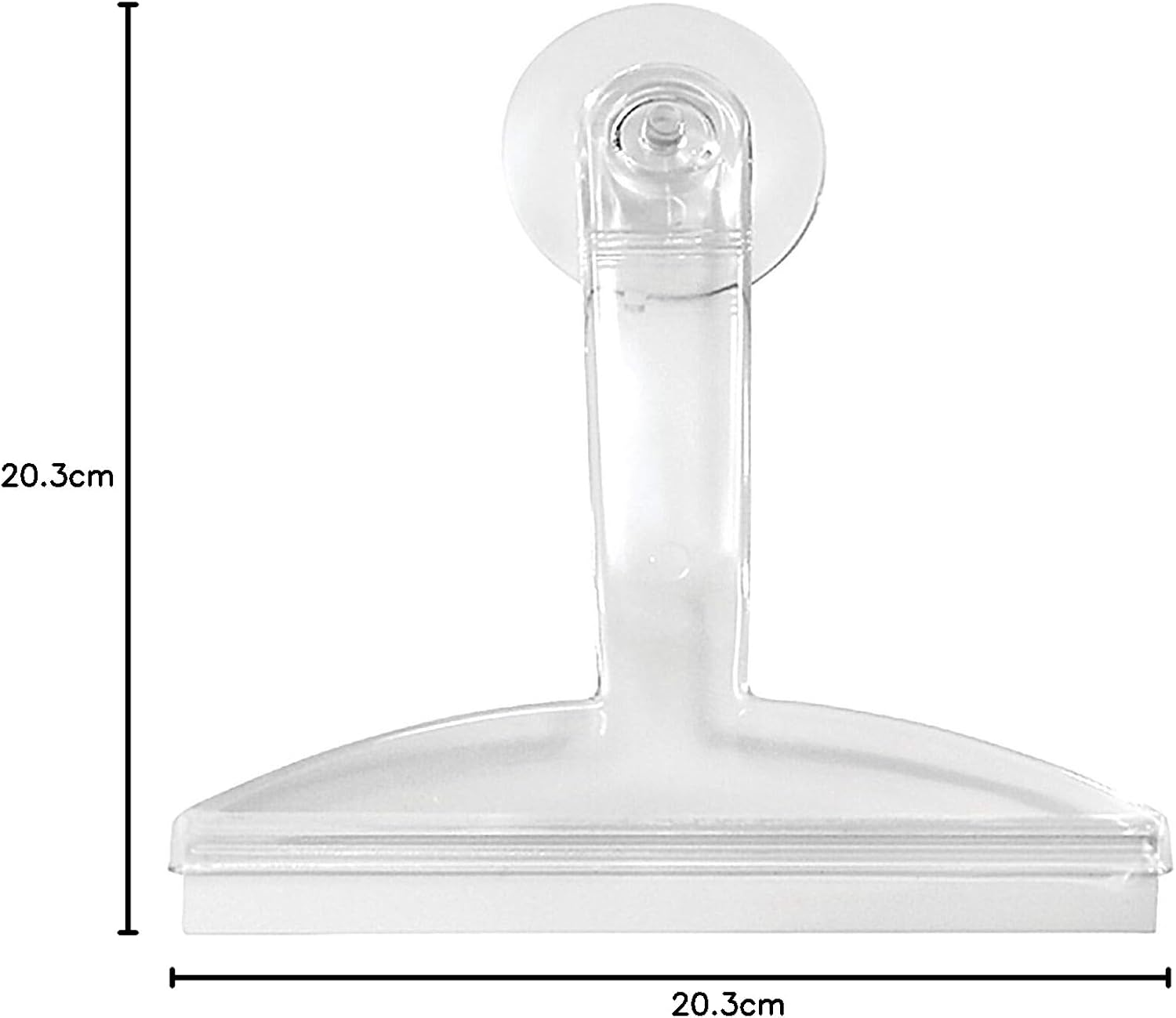 Interdesign Bathroom Shower Squeegee - 8", with Suction Hook, Clear image number 4