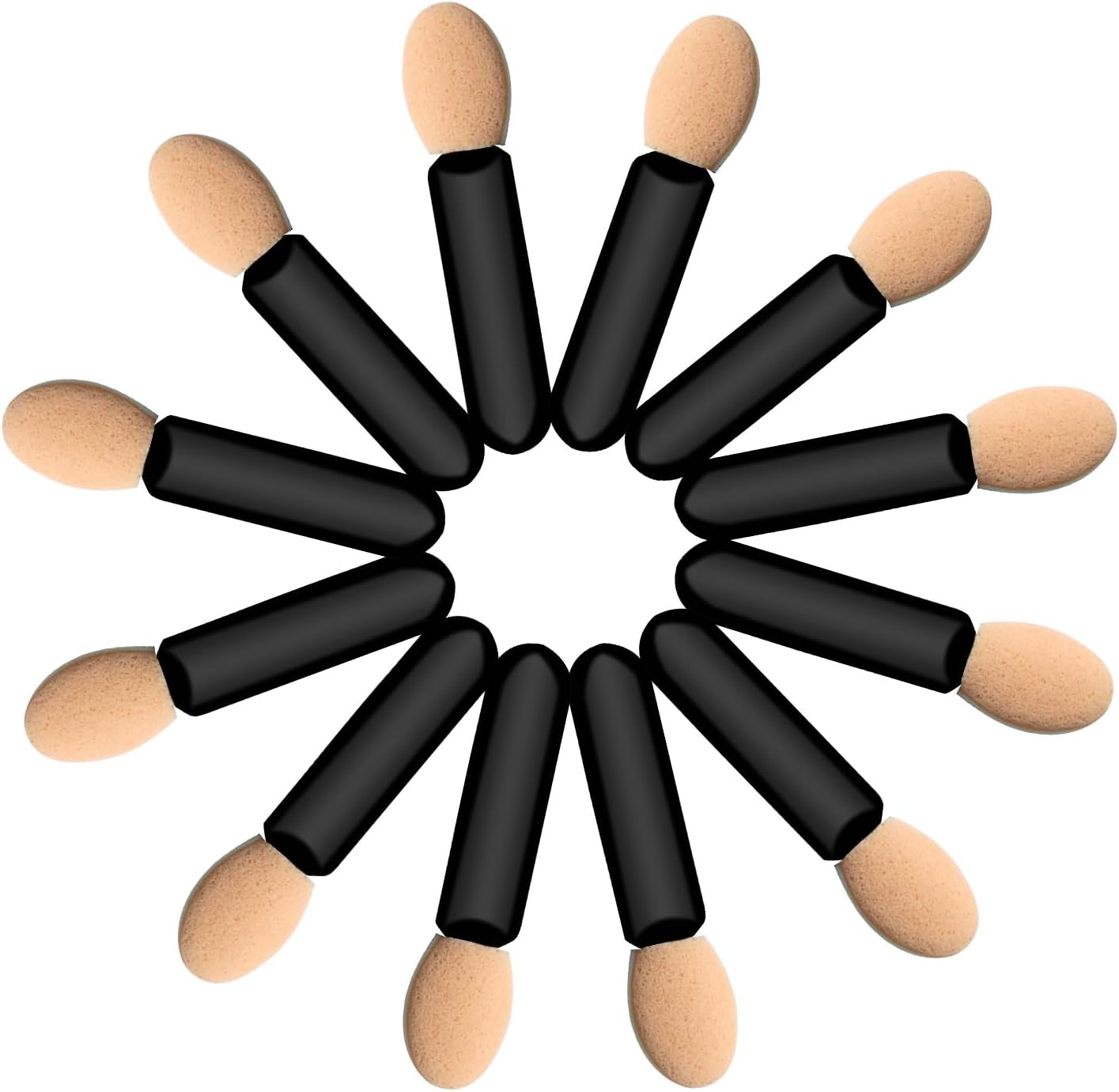 Eyeshadow Applicators Sponge Tip,120 Pcs Small Disposable Eye Shadow Applicators Sticks Double Sided 1.57Inch Portable Travel Mini Eye Makeup Brushes Short Eyeshadow Brushs for Makeup,Nail Art image number 3