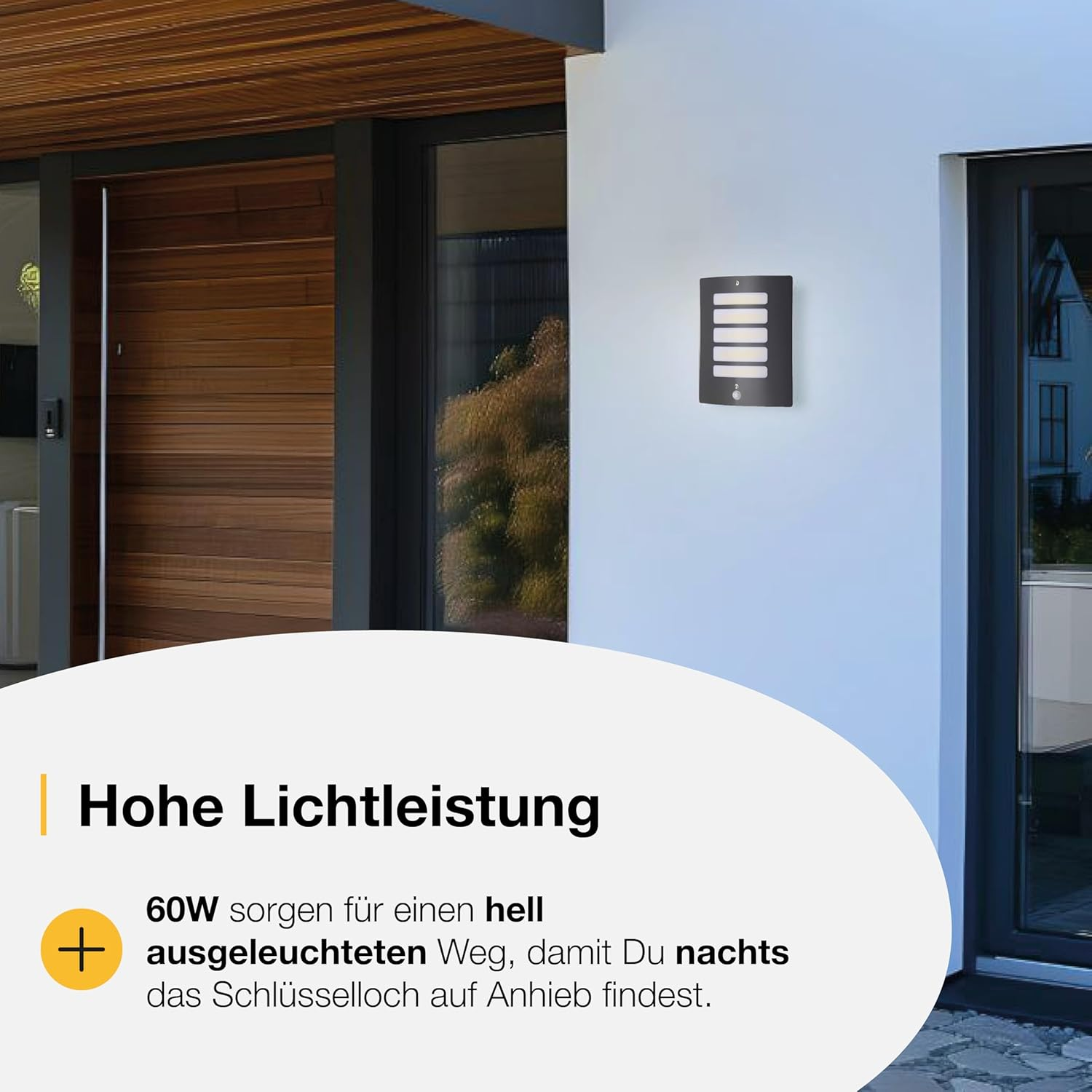 BRILLIANT Lamp Todd Outdoor Wall Light Motion Detector Anthracite | 1X A60, E27, 60W, Suitable for Standard Lamps (Not Included) | Scale a ++ to E | IP Protection Class: 44 - Splash-Proof - Black image number 2