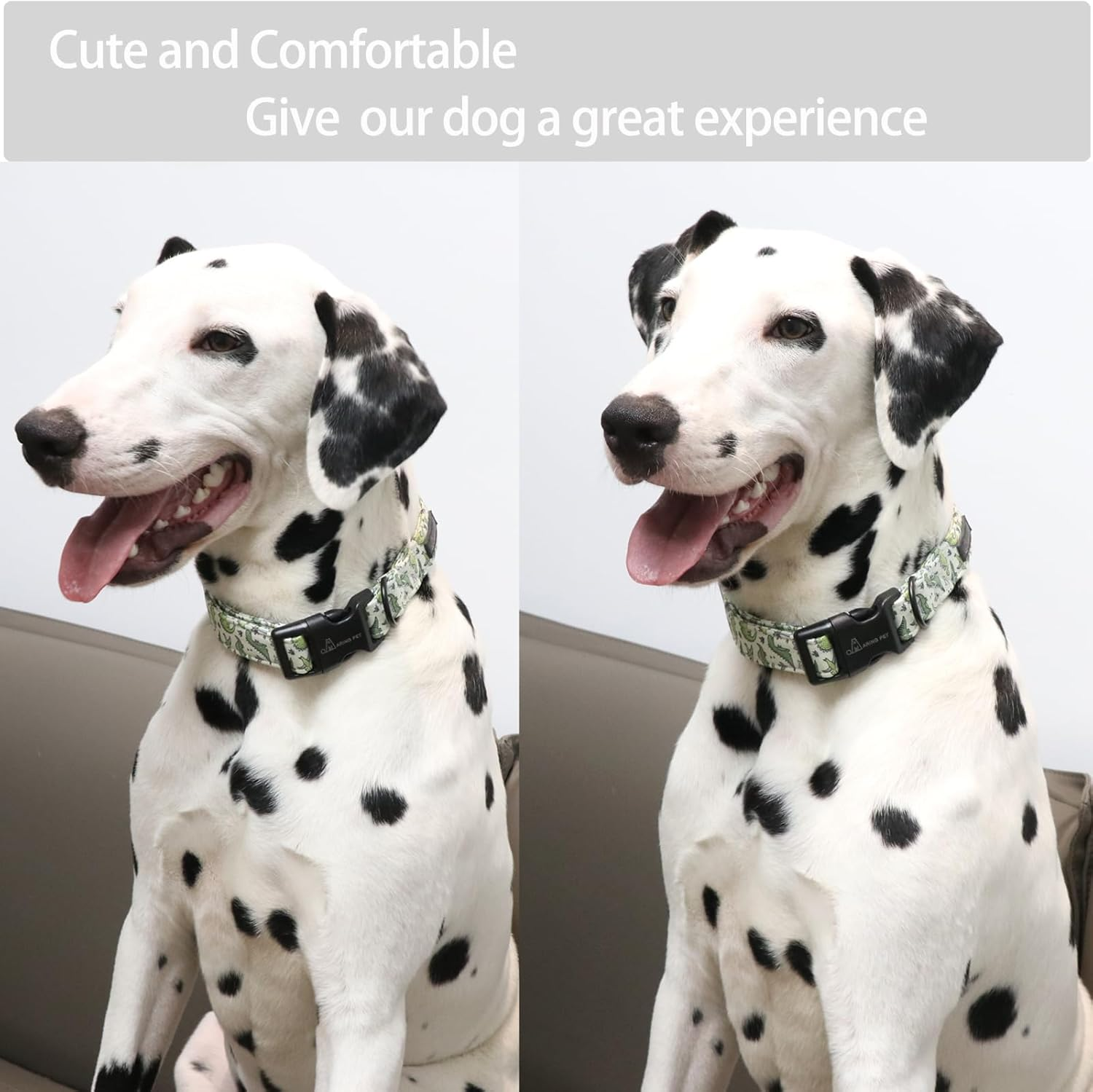 ARING PET Dinosaur Dog Collar-Cute Dog Collar for Small Dogs, Adjustable Comfortable Cotton Boy Dog Collars for Small Medium Large Dogs, Small image number 6