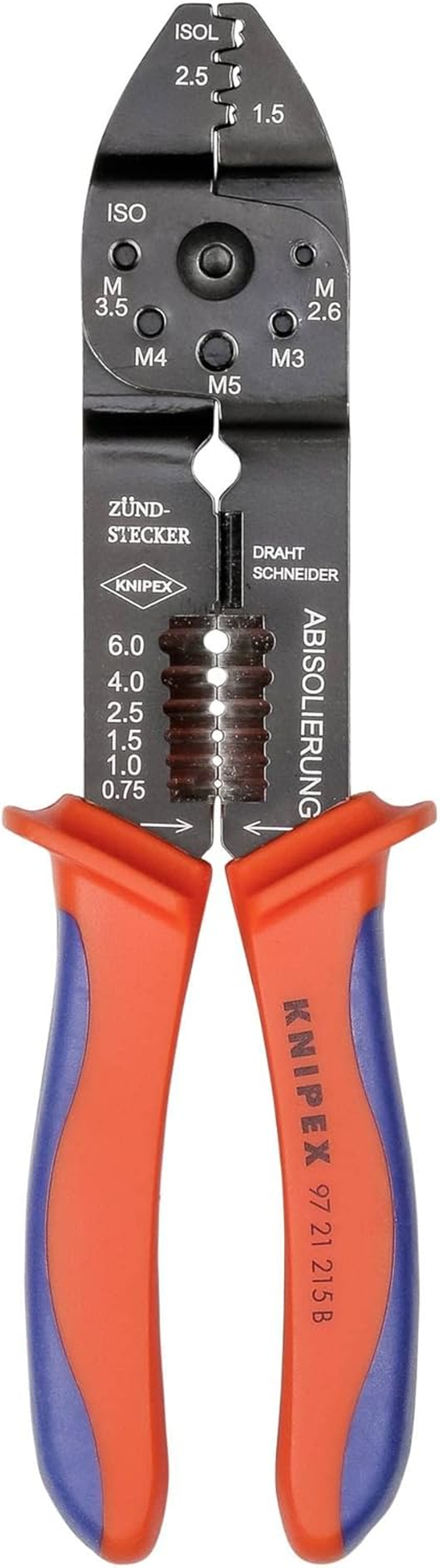 Knipex 97 21 215 B Crimping Pliers, Multicolor