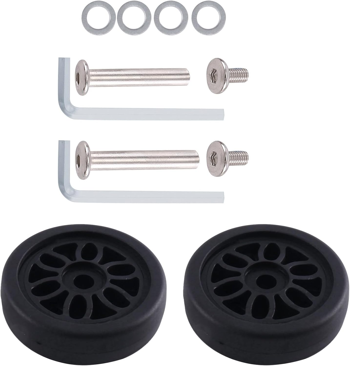 Barbuly 3Set 50Mm X12Mm Luggage Wheels Wear Resistant PU Caster Suitcase Replacement Wheels Luggage Replacement Wheels image number 5