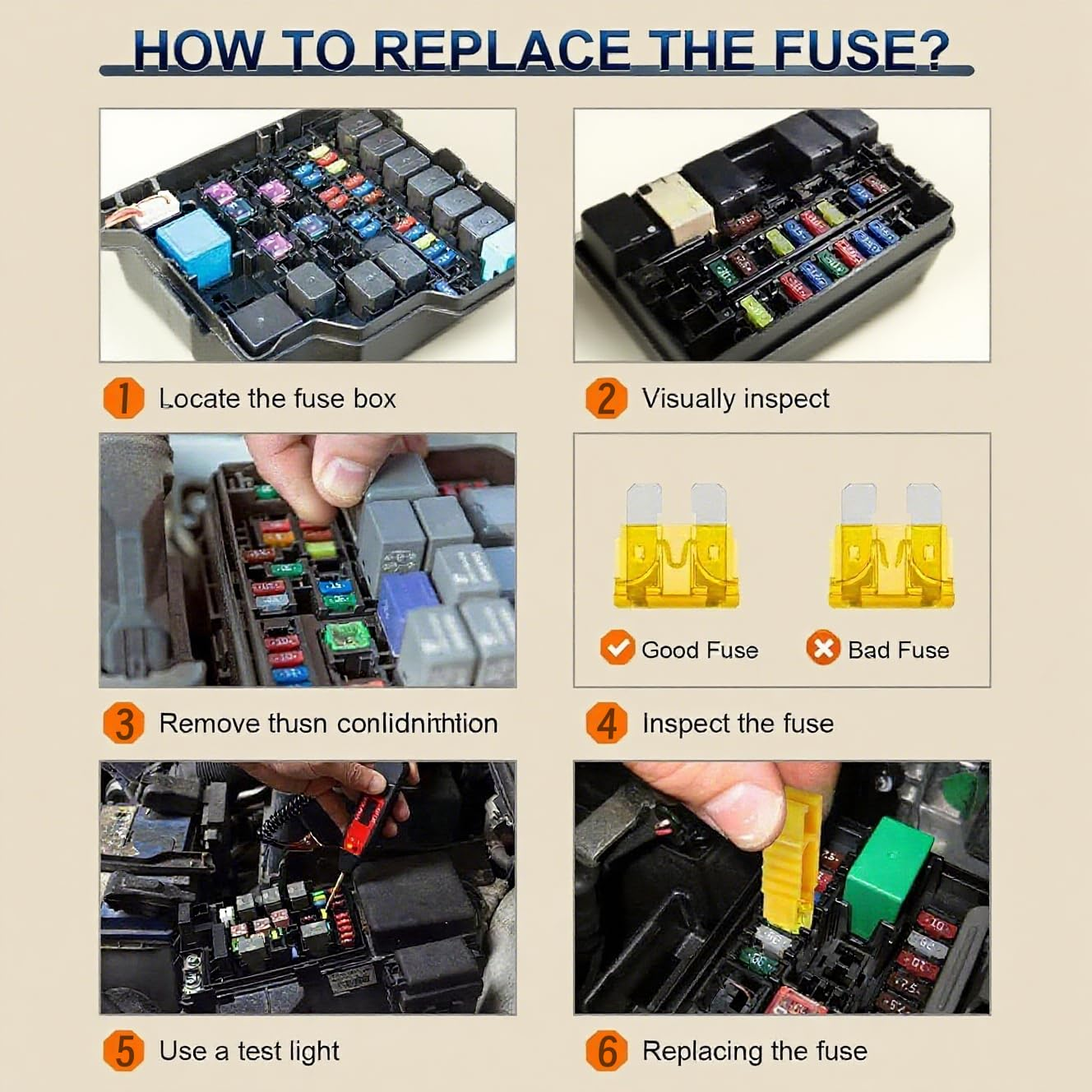 Car Fuse Assortment Kit (2A - 40A) in a Box, Suitable for Cars and Trucks,300Pcs image number 4