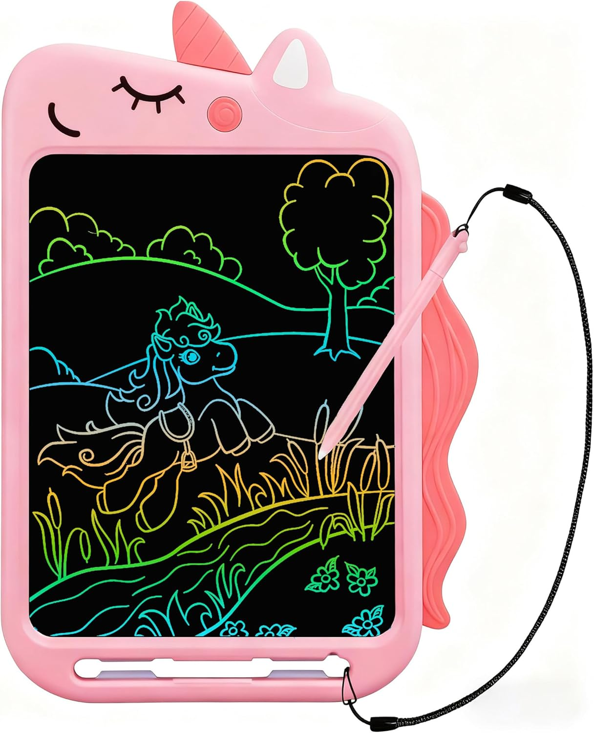 LCD Writing Tablet Kids Toys, 10 Inch Drawing Board Toys for 3 4 5 6 Year Old Girls Gifts, Erasable and Portable Doodle Board for Toddler, Educational Birthday Writing Tablet Gift image number 6