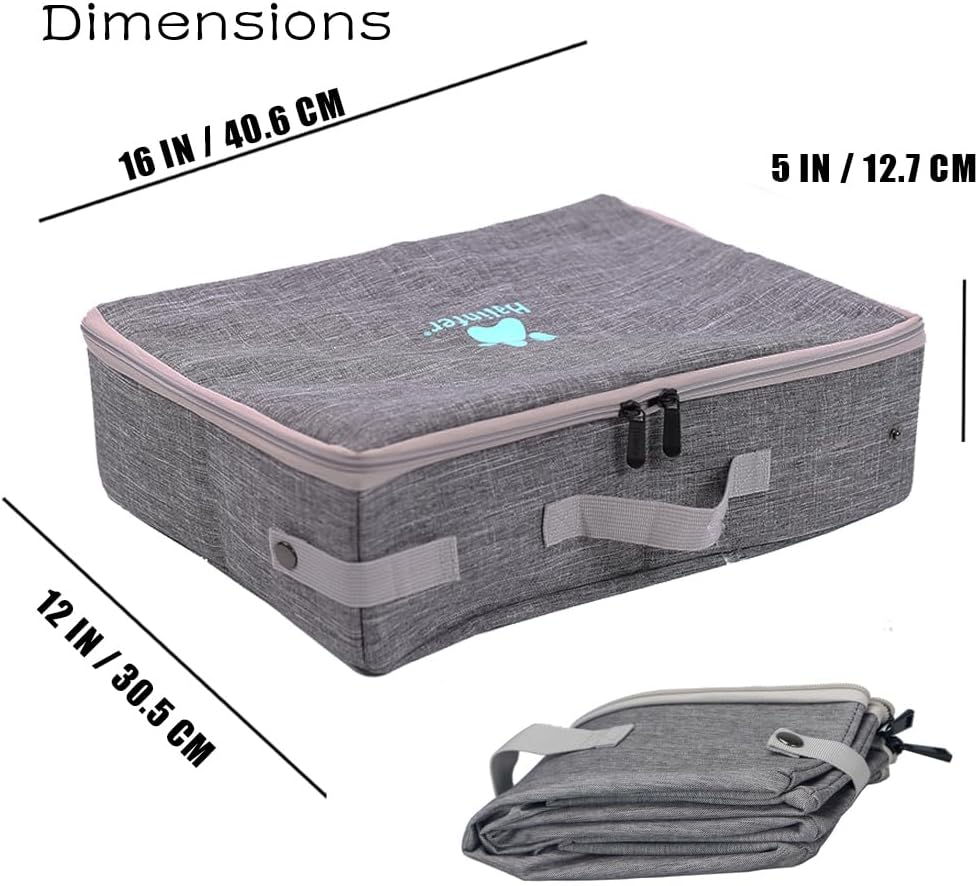 Cat Travel Litter Box, Portable Litter Box for Traveling and Outdoor Adventure, Collapsible and Space Saver (Grey) image number 2
