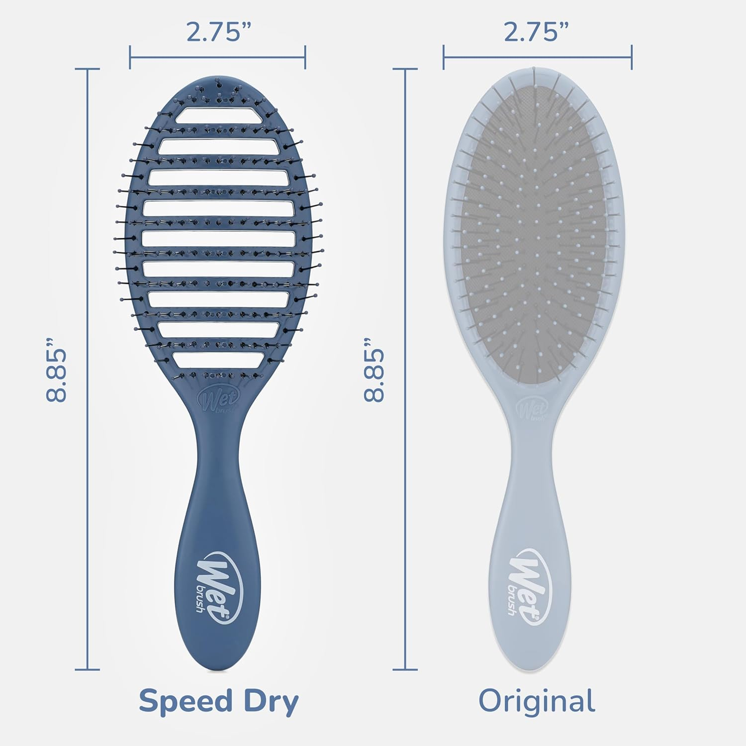 Wet Brush Speed Dry Hair Brush, Elemental Blue, Vented Design & Soft Heatflex Bristles, Blow Dry Safe, Ergonomic Handle Manages Tangles & Uncontrollable Strands, Pain-Free Hair Accessories