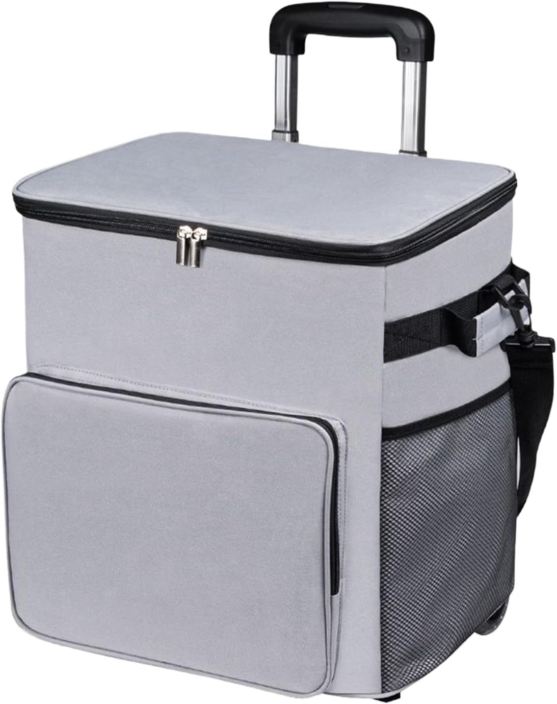 Cooler with Wheels - Soft-Sided Ice Chest,Trolley Cart with Handle 35L Insulated Leakproof Travel Bag for Outdoor Patio Picnic Camping Shopping