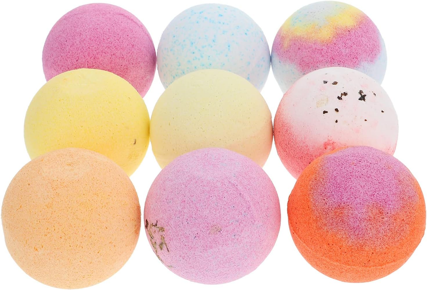 WOONEKY 9Pcs Essential Oil Dried Flower Bath Salt Balls Set 60G Shower Bubble Bombs for Relaxing Spa Experience Women and Men image number 3