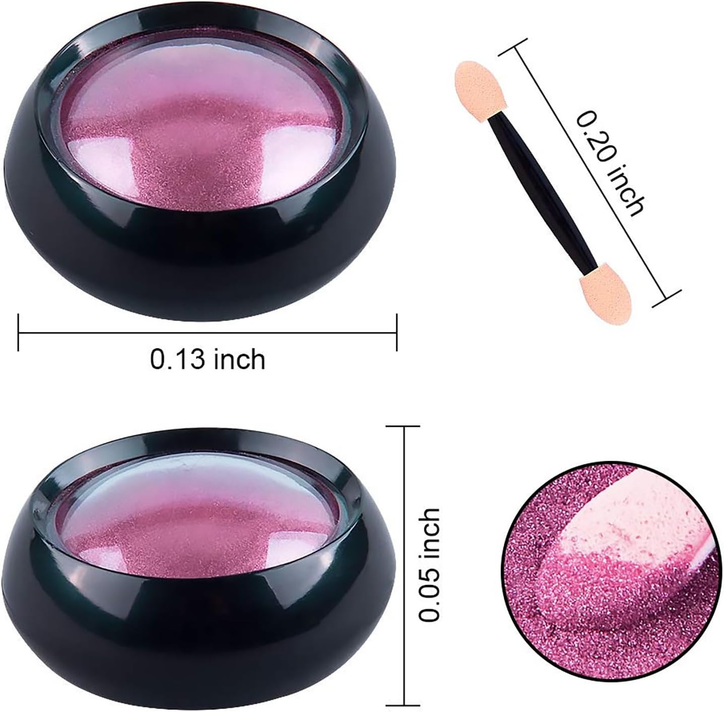 Welhammsae 16 Colors Chrome Nail Powder, Metallic Mirror Effect，Holographic Aurora Pigment, Rainbow Neon Pearl Nail Glitter for Gel Polish Art Decoration Accessories image number 1